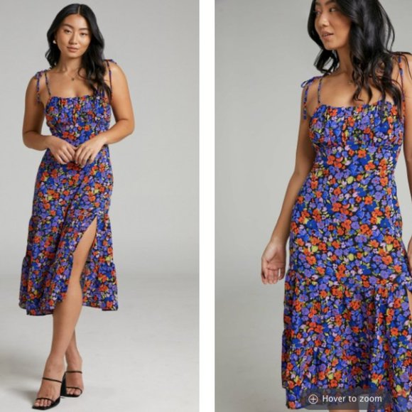 NEW Eithna Ruched Floral Showpo Dress (Size 10) - Picture 5 of 5